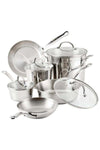 Faberware Millennium 10 Piece Stainless Steel Cookware Set | Cookware Pots and Pans Set with Lids | Induction Compatible