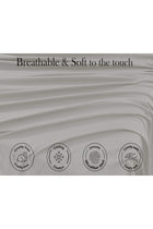 Double Duvet Cover Set - Linen, Double Size, 3 Pcs (Duvet + 2 Pillowcases), Breathable Microfiber, Easy Care, Wrinkle Free