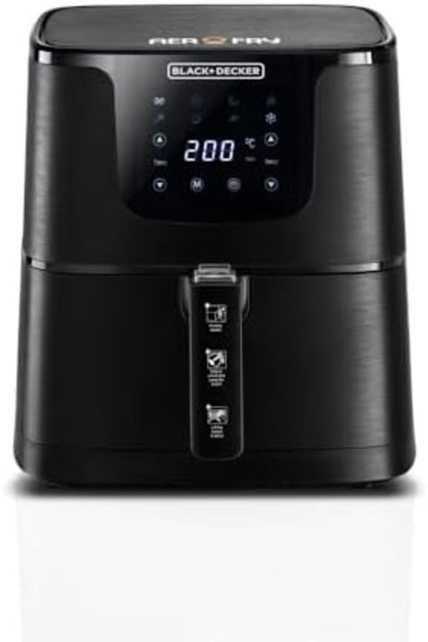 BLACK+DECKER Air Fryer 7 Preset Programs Digital Control Panel 1700W 5.8L Black AF700-B5