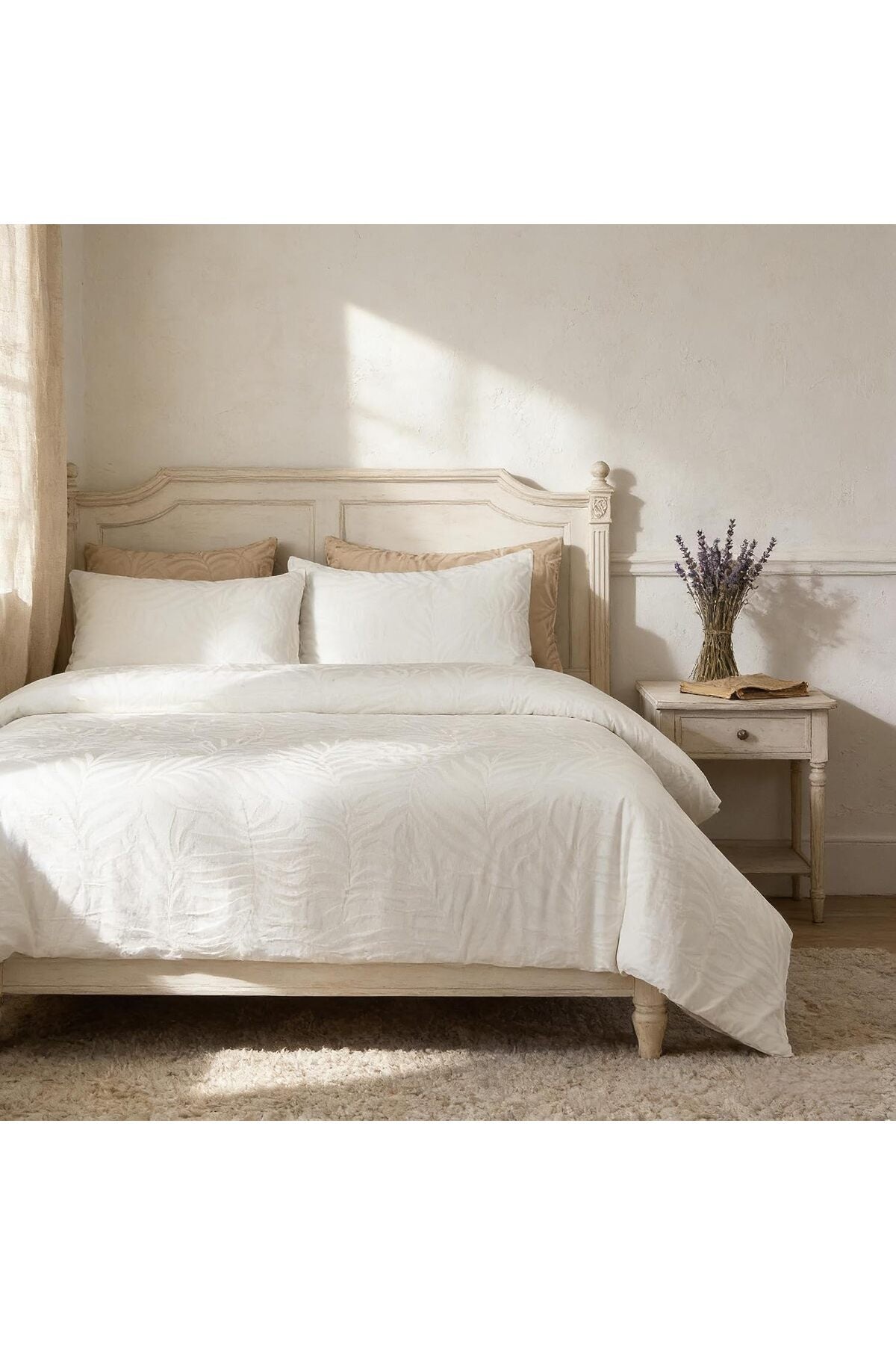 100% Cotton Duvet Cover - Luxury Hotel Collection Cooling Comforter, Soft & Cozy, Breathable Bedding Set for All Season, 3 Pieces, 1 Duvet Cover and 2 Pillow Shams