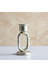 Mirabella Metal Candle Holder 5.5X5.5X12 cm -Chrome