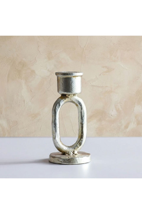 Mirabella Metal Candle Holder 5.5X5.5X12 cm -Chrome