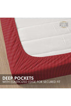 1-Piece Microfiber Fitted Sheet Striped, Marron, Double (120x 200 cm)