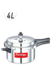 Popular Aluminium Pressure Cooker with Precision Weight Valve Silver/Black 4Liters