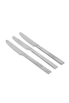 3-Piece Stainless Steel Table Knife Set Silver