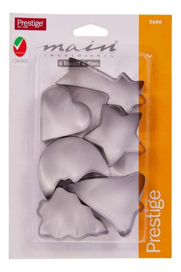Biscuit Cutters 6 Piecepr5686, Silver, Stainless Steel Silver 2.2x18.4x12.6cm