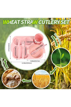 Wheat Straw 24-Piece Dinnerware Set, Unbreakable, Dishwasher & Microwave Safe