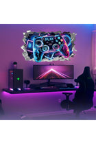 NALACAL 3D Game Wall Sticker, Large Gaming Wall Decals, Wallpaper, Boys Bedroom, Gamer Con
