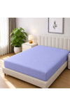 1-Piece Microfiber Fitted Sheet Striped, Lavender, Single (90×190 cm), Deep Pocket