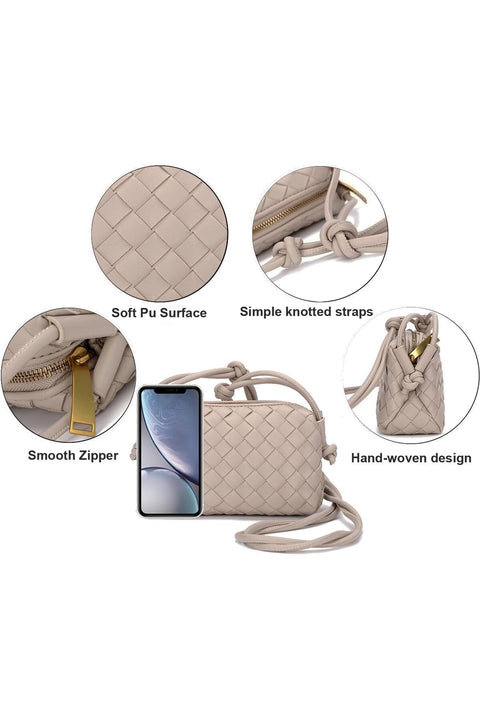 UPSONG Woven Crossbody Bags for Women, Fashion Leather