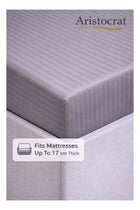 3-Piece Striped Microfiber Fitted Sheet Set Queen 150x200cm – Soft Elastic Deep Pocket 17cm Bedsheet