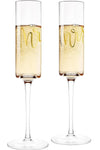 Champagne Flutes Glasses -300ml Glassware Set - Stemmed Drinkware For Weddings Bridal Shower Gifts