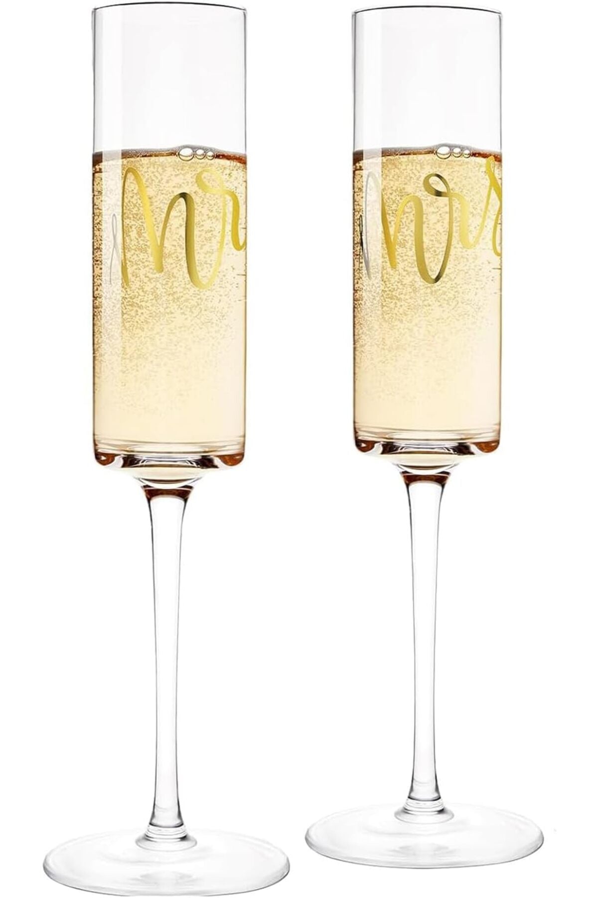 Champagne Flutes Glasses -300ml Glassware Set - Stemmed Drinkware For Weddings Bridal Shower Gifts