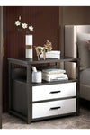 Bedside tables,Storage tables Modern Nightstand with metal frame, Side Table with two drawers, suitable for bedroom living room