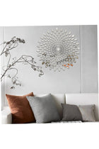 Sun Mirror Wall Decor Acrylic 3D Sunflower Wall Art Decor Self-Adhesive DIY Acrylic Wall Mirror Decals for Home Decor Ash