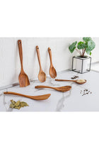 ® Kitchen 6 Piece Wooden Spoons for Cooking - Smooth Finish Teak Wooden Utensils for Cooking