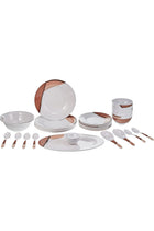 35 Pieces Dinner Set, RF6972, White, Melamine
