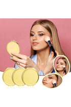 8 Pcs Compact Mirror Bulk with 1X 2X Magnification Double Sided Mini Travel Makeup Mirror Small Portable Pocket Mirror Folding Round Purse Compact Mirrors for Women Girls Bridesmaid Gifts(Gold)
