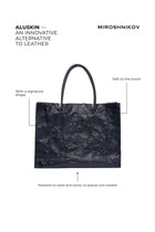 Miroshnikov Women’s Large Shopper Bag, Glossy PU Shoulder Tote, Memory Crinkle Effect, Leopard Print