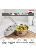 SMART TRIPLY SAUCEPAN WITH LID 18 CM