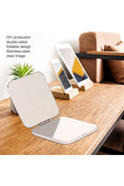 Compact Travel Mirror, Foldable Design DIY Production Pocket Mirror Clear Image for Pocket for Package for Travel (Square)