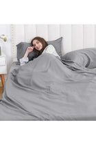 4 Pieces Soft Breathable California King Sheet Set - Includes 1 Fitted Sheet, Flat Sheet & 2 Pillowcases, Grey