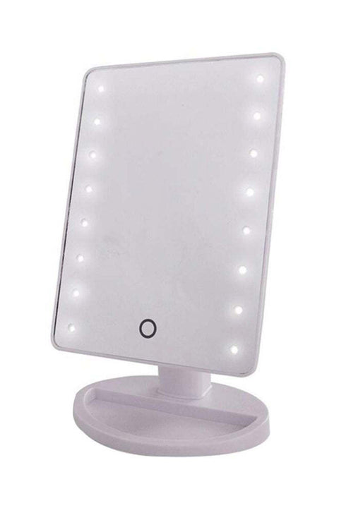 LED Light Makeup Countertop Vanity Mirror White 14 x 8 x 5inch