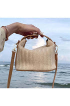 Women Shoulder Bag Crossbody Sling, Ladies Tote Clutch Cross Bags Lightweight Polyester Straw-Woven Satchel