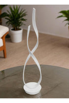Modern White Twisted LED Floor Lamp | Sleek Minimalist Design
