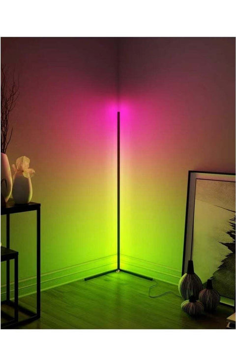 Corner Floor Lamp with RGB Color Options: Perfect for Ambient Lighting