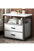 NightStand, Bedside Tables with Storage Shelf and Drawer, Modern End Table Side Table, Bedroom Storage Cabinet, Wood Night Stand Sofa Side Table for Living Room Bedroom,40*34*50cm (White)