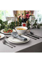 24-Piece Matte Black Silverware Set with Steak Knives for 4, Stainless Steel Flatware