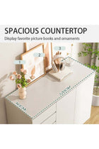 Chest of Drawers, 4-Dawer and 2-Door Wooden Storage Cabinet for Household Items and Beddins, Multifunctional Drawer Storage Cabinet for Living Room and Bedroom, DGC001