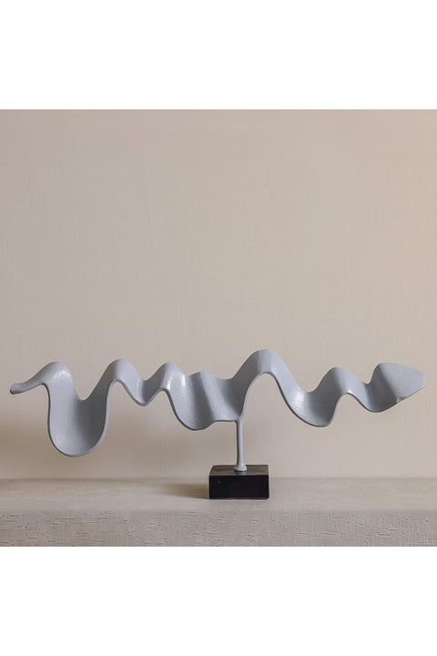 New In Metal Leaf Sculpture 37X8X36Cm