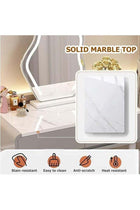 Makeup Vanity Table Dressing Table Flip Mirror With Drawers And Chair