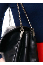 Women's Rock Style Black Shoulder Bag, Ladies PU Leather Crossbody Bag Sling Bag Side Bag Carry Bag