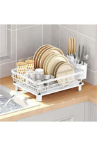 Dish Drying Rack, Stainless Steel Dish Rack for Kitchen Counter, Dish Drainer with Drainboard, Utensil Holder, Stainless Steel Kitchen Drying Rack for Dishes, Knives, Spoons, Forks