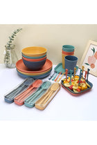 Dinnerware Sets, 48 Piece Eco-Friendly Dinnerware Set with Plates Bowls Cups Forks