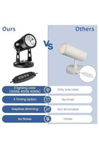 Indoor LED Spot Lights, 3W Uplighting with Remote Control Dimmable & Timer, Adjustable 3000K/4000K/6000K
