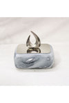 New In Nourhan Trinket Jar White Silver 17X10X16.5 Cm