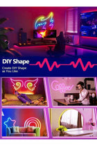 CozyNest Silicone Flexible RGB Neon Light Strip, Bluetooth Sound-Controlled Running Water Ambient Light, 5m