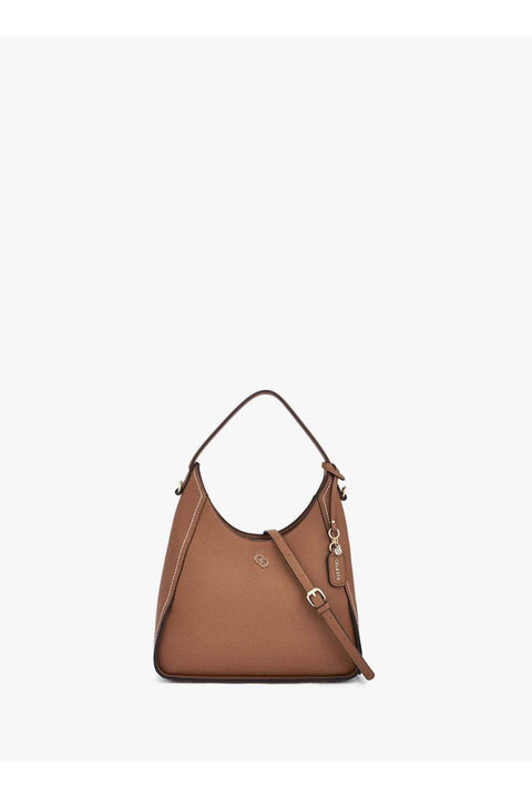 Celeste Textured Shoulder Bag With Zip Closure