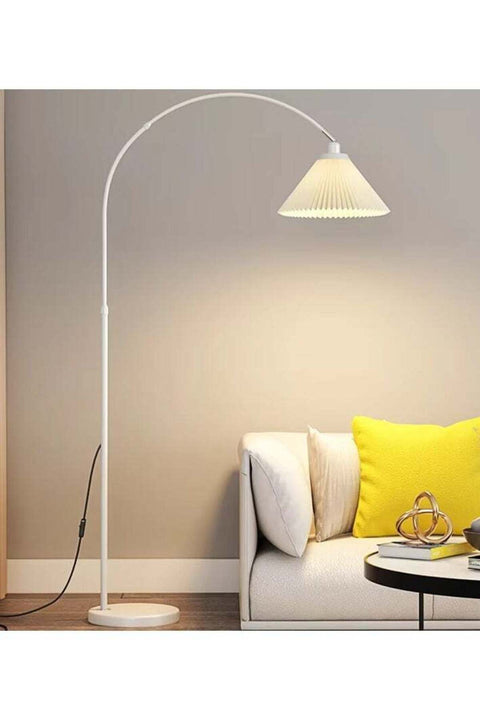 Pleated Floor Lamp Nordic Creative Retro Luxury Lamp for Living Room, Study, and Bedroom with 12W Remote Control and Bulb
