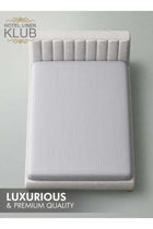 1-Piece Microfiber Fitted Sheet Striped Color Light Grey, Design Soft Fabric Deep Pocket Elastic Edge Bed Linen