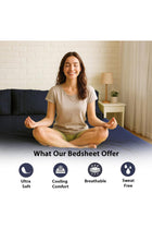 MOONCEE 6 Pcs Bed Sheet King Size Set With Duvet Cover 220x240 Microfiber Bed Sheets Bedding Set Includes 1 Fitted Sheet, 1 Quilt Cover & 4 Pillows Cases (Royal Blue, 6Pcs Duvet Cover Set- King)
