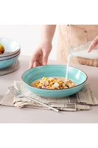 Bonita Pasta Bowls 1130ml, Large Ceramic Salad Bowls, Set of 6, Assorted Colors