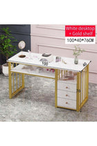 Manicure Table Nail Desk, Beauty Salon Nail Table with 3 Storage Drawers, Manicure Desk Workstation for Nail Tech Marbling Texture Home Makeup Beauty Salon Equipment, 100*40*76cm