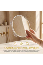Suction Cup Bathroom Makeup Mirror 10X Magnifying Cosmetic Mirror Wall Mount Compact Design Ideal for Travel and Home Use Makeup Vanity