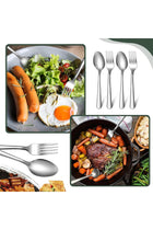 ® Set of 12, Stainless Steel Dinner Forks and Spoons Silverware Set, Heavy-Duty | 7.87 Inch