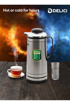 Glass Liner Vacuum Flask (DGFK 1300), 1.3 Liters, Vacuum Insulation, Stainless Steel Body